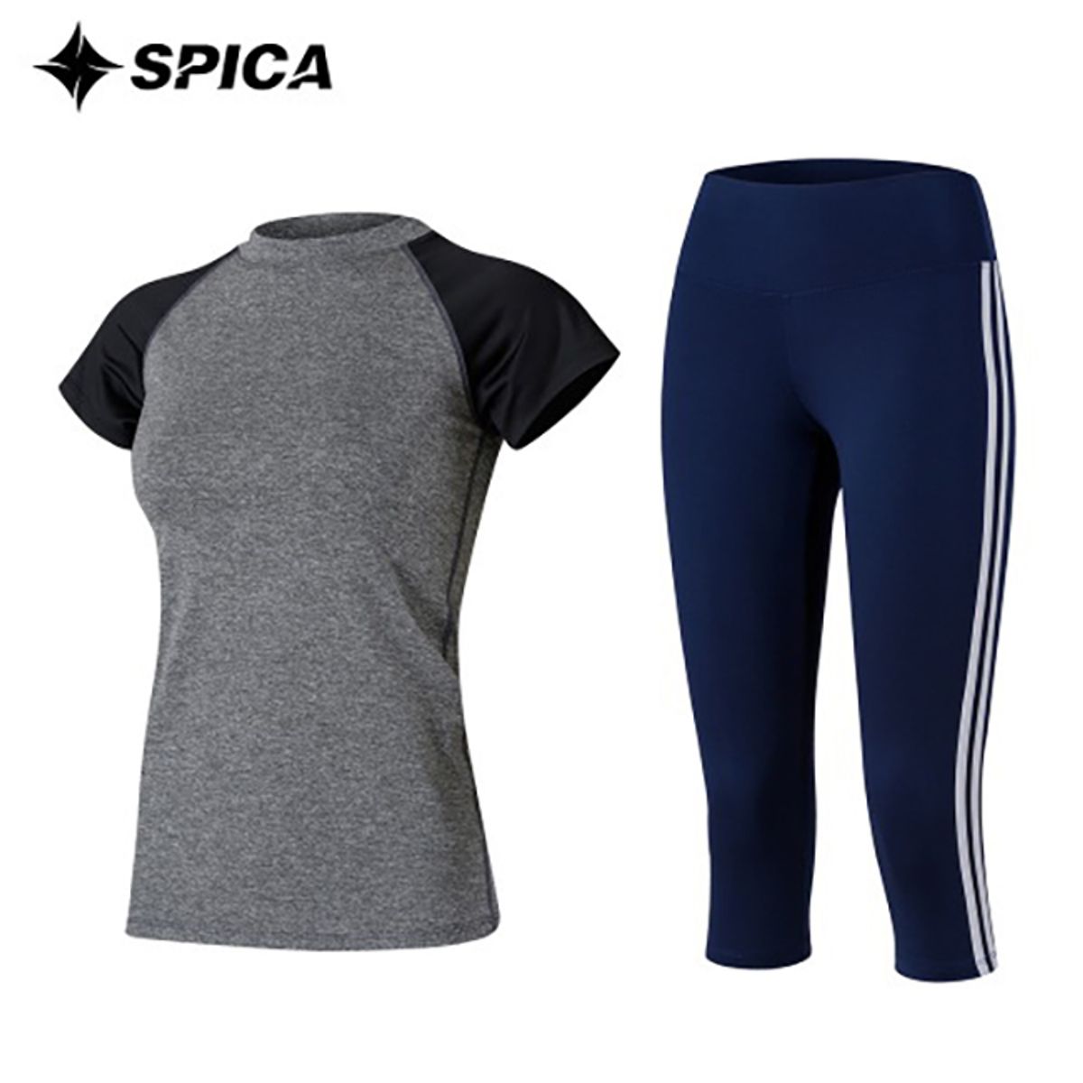 스피카(SPICA) 요가복세트 티셔츠 칠부레깅스 SPA502705