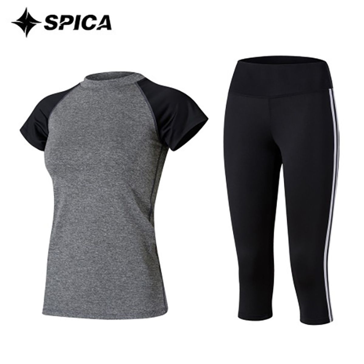 스피카(SPICA) 요가복세트 티셔츠 칠부레깅스 SPA502706