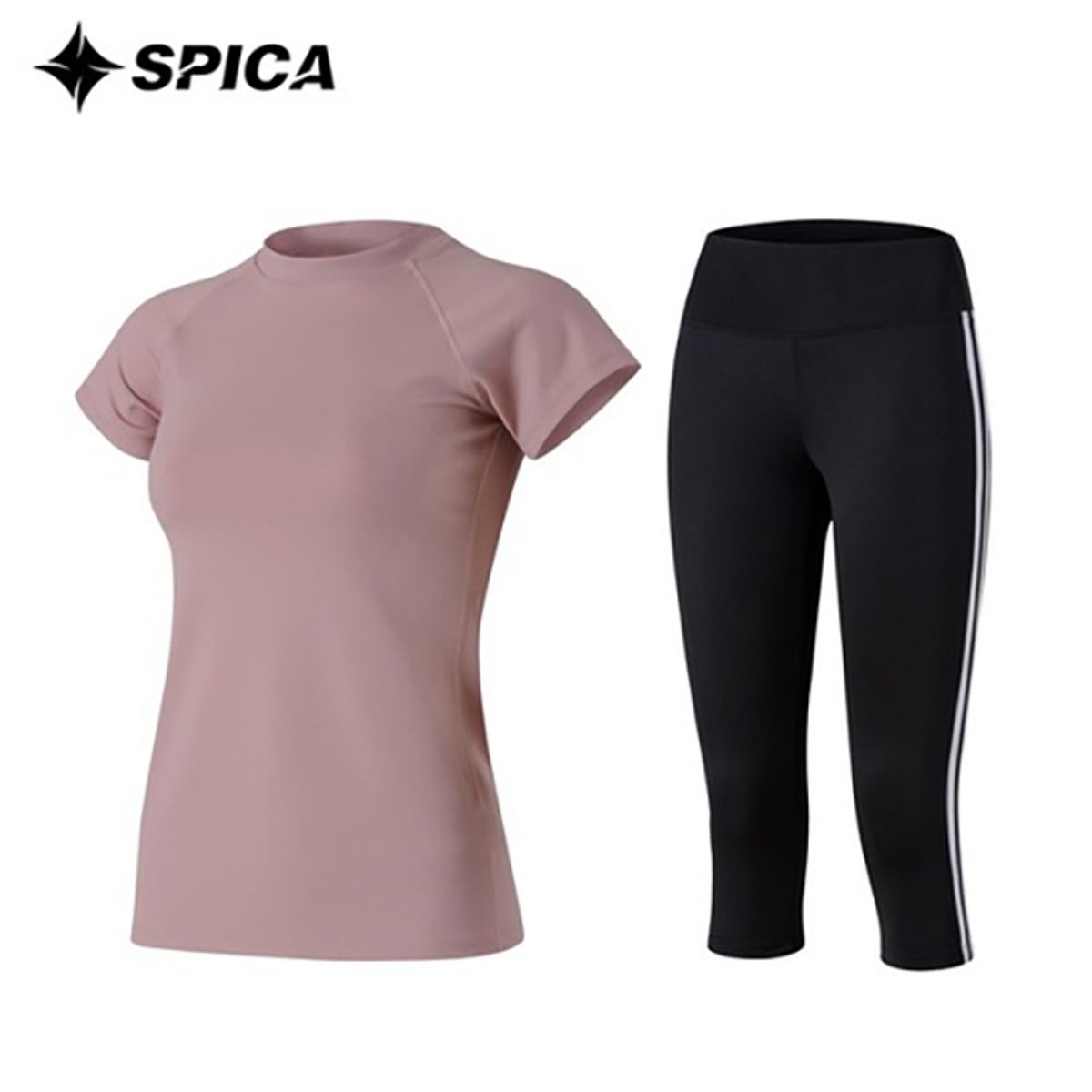스피카(SPICA) 요가복세트 티셔츠 칠부레깅스 SPA522706