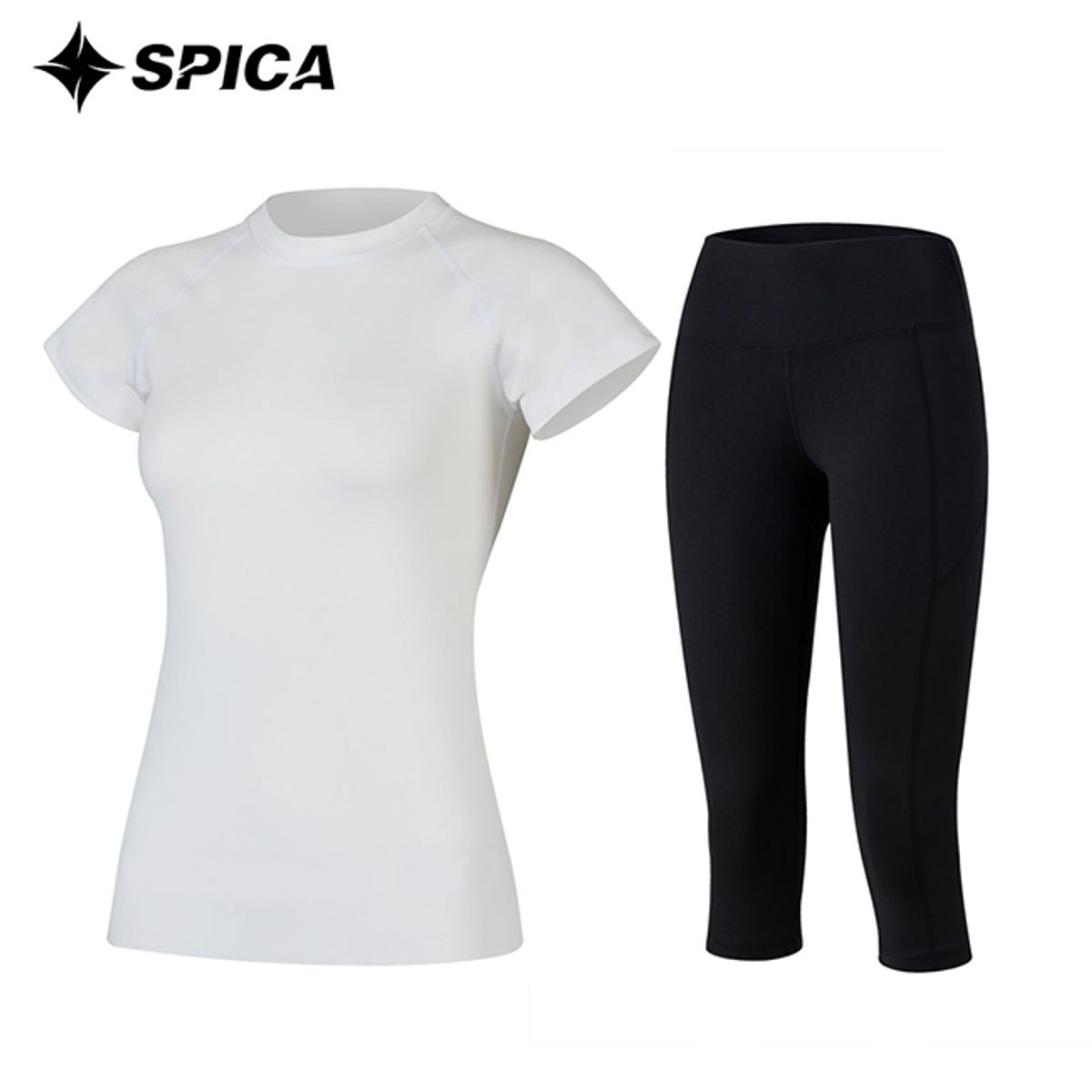 스피카(SPICA) 요가복세트 티셔츠 칠부레깅스 SPA528703