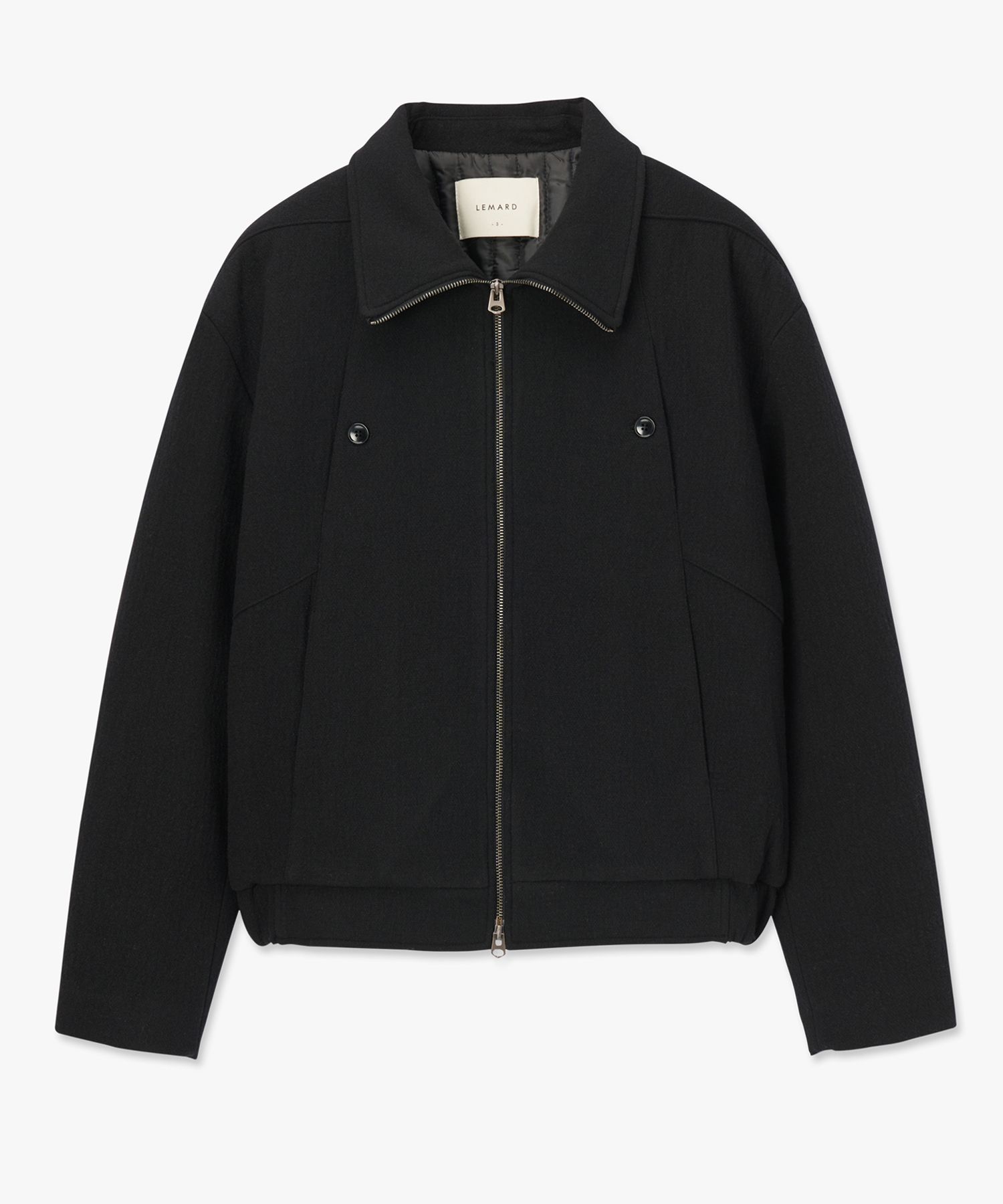ジャケット LENINA LEMENE wool double pocket jacket_BLACK MUSINSA | LENINA LEMENE wool double pocket jacket_BLACK