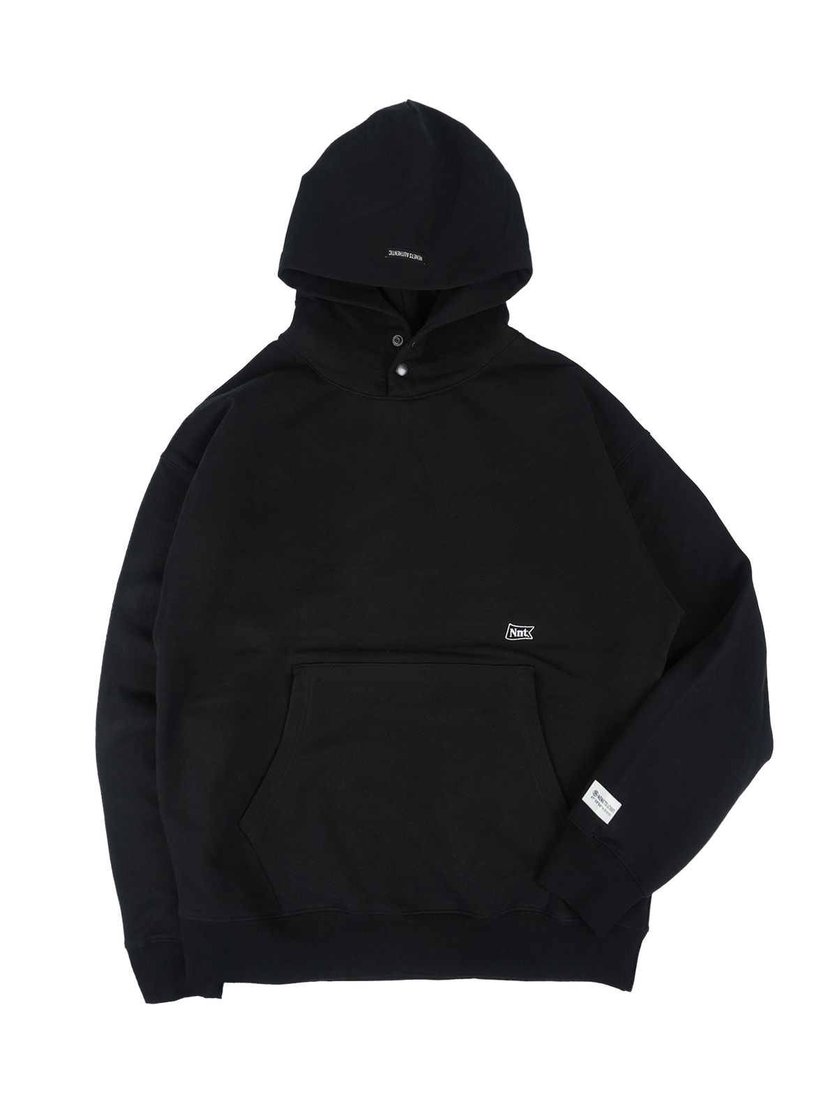 네네츠 어센틱(NENETS AUTHENTIC) LOGO NEEDLE HOODIE SWEAT BLACK