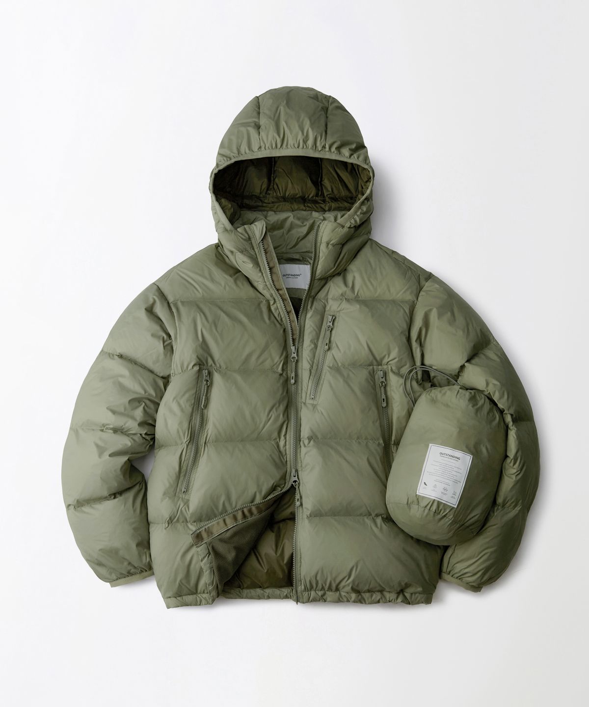 아웃스탠딩(OUTSTANDING) MOUNTAIN DOWN PARKA_OLIVE GREEN
