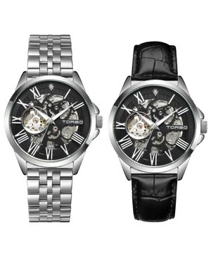 T601M-SBS 라투메나 스켈레톤 오토매틱 다이아몬드 워치 메탈 남자 시계