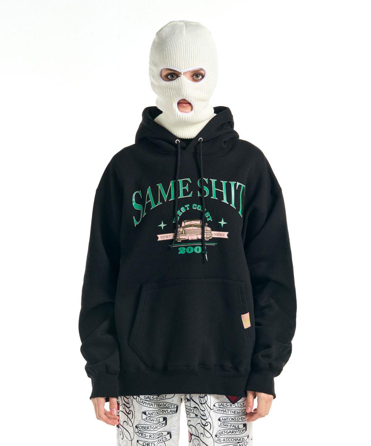 배디(BADEE) Racing Fleece Hoodie Black