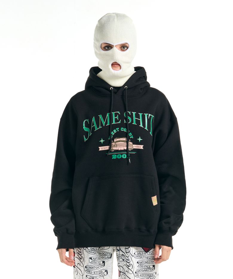 Racing Fleece Hoodie Black