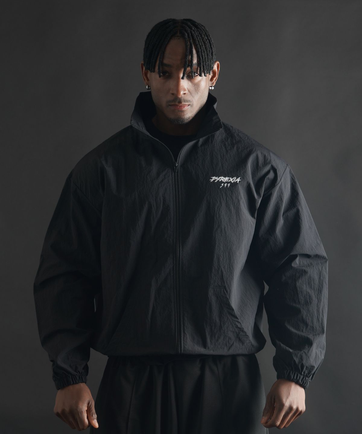 페르메논(PHERMENON) 루즈핏  나일론  바람막이 윈드브레이커 집업 [블랙]