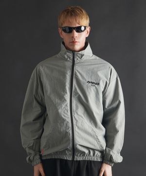 루즈핏  나일론  바람막이 윈드브레이커 집업 [라이트그레이]