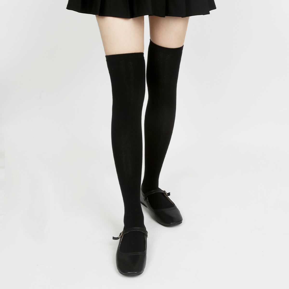 삭스에이(SOCKSA) [5PACK] 베이직 200N 무지 오버니삭스