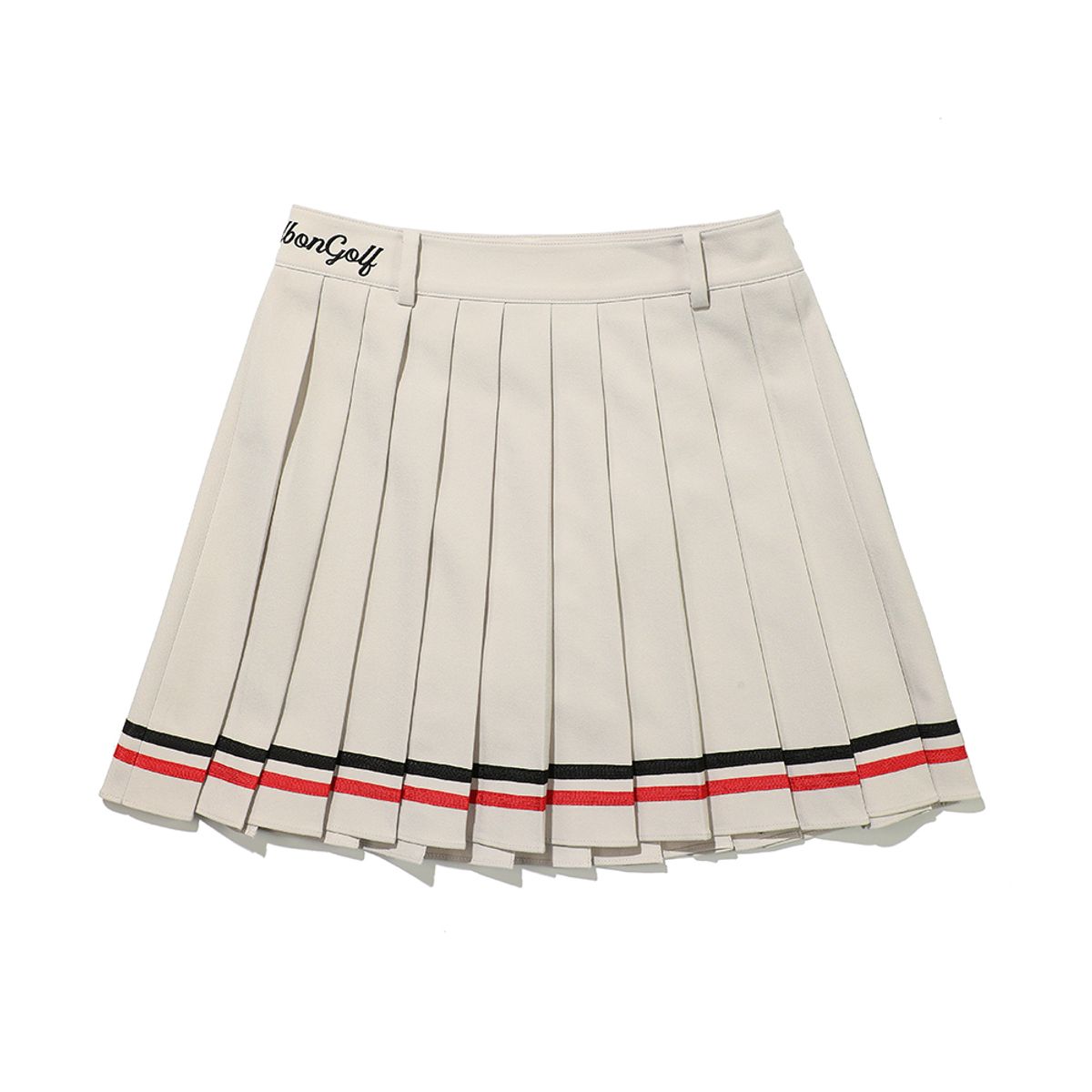 말본 골프(MALBON GOLF) 스페이스 버킷 컬러라인 플리츠 스커트 BEIGE (WOMAN)