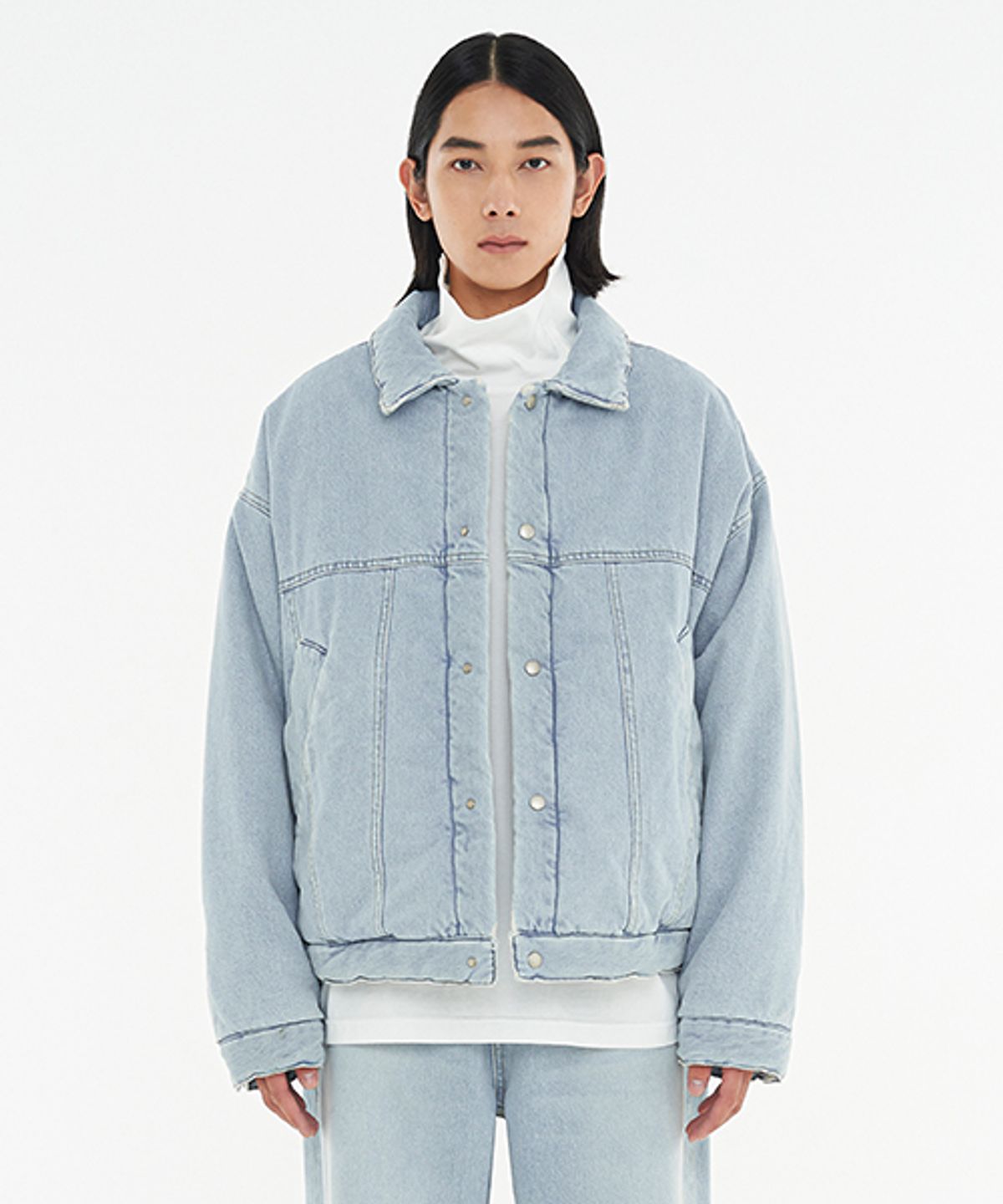 에러스익셉티드(ERRORS EXCEPTED) JP102 패디드 데님 트러커 자켓 (LIght Blue)