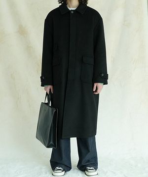 125CM 슈퍼 롱 유니섹스 발마칸 코트 블랙