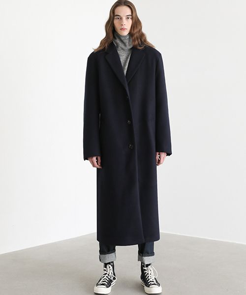 アウターその他 AVANDRESS 125CM super long overfit double coat MUSINSA | AVANDRESS Unisex Flex Long Loose-fit Coat Dark Navy