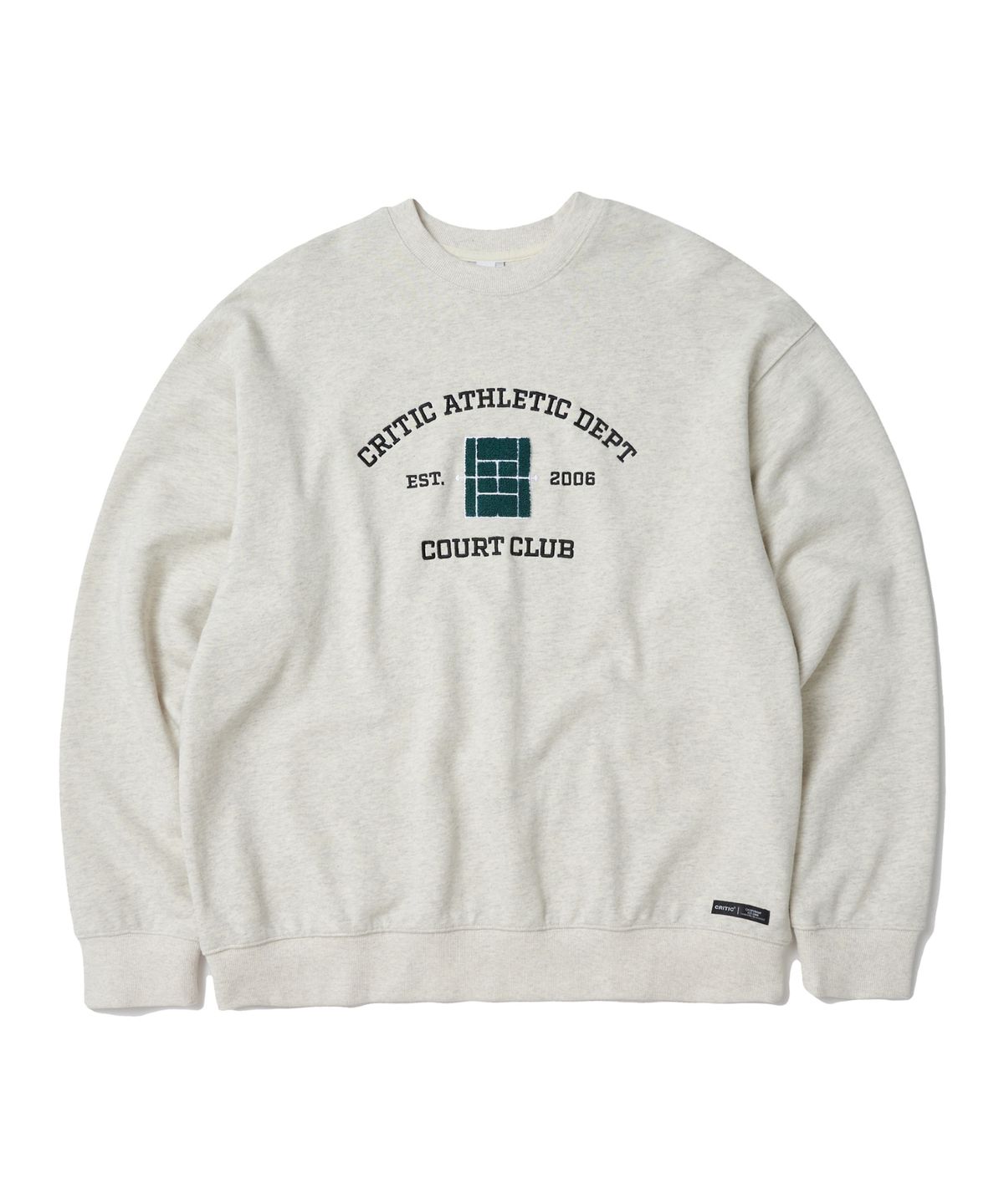 크리틱(CRITIC) Court Club Sweatshirt Oatmeal