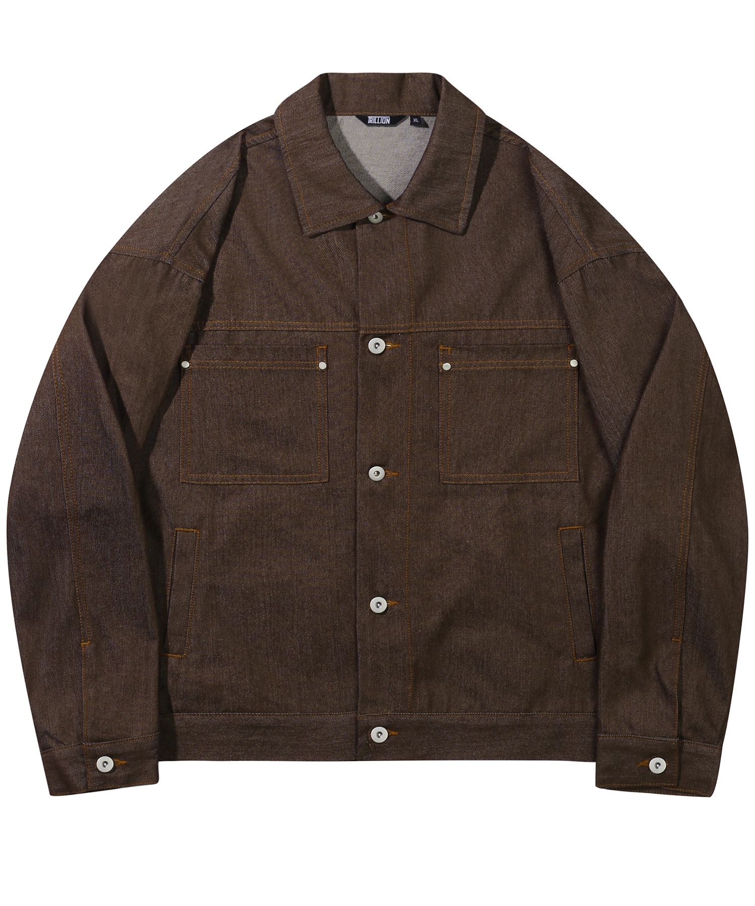 MUSINSA | TRILLION Washing Stitch Denim Jacket (BLOWN)