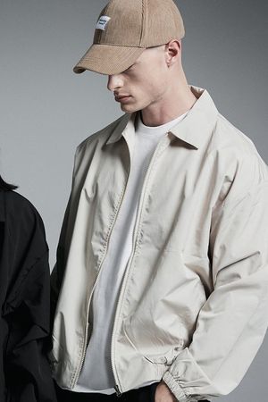 카라 블루종 윈드브레이커 집업 자켓 (아이보리)