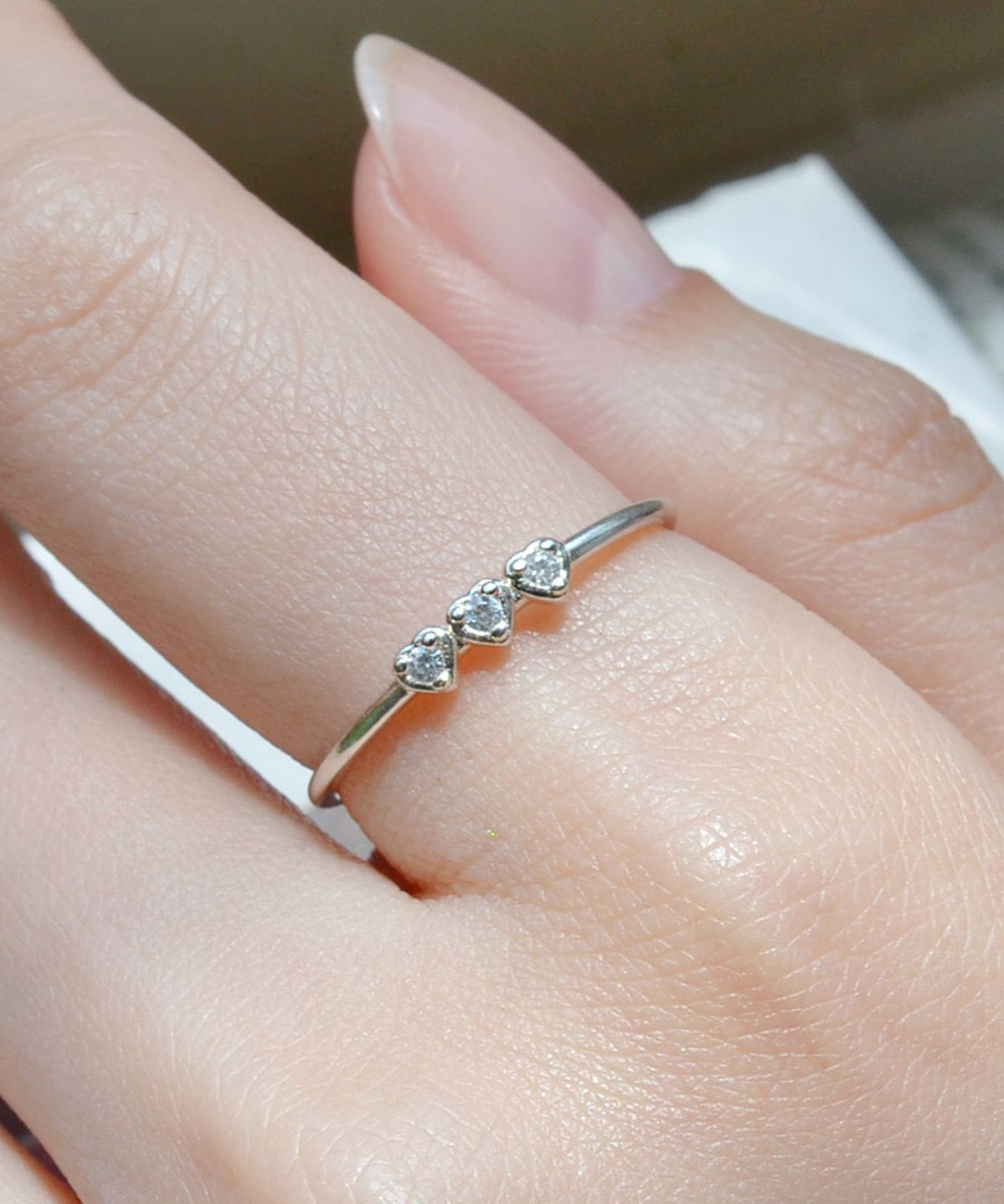 47베이지(47BAG) 925 Silver Carina Stack Ring/ 카리나