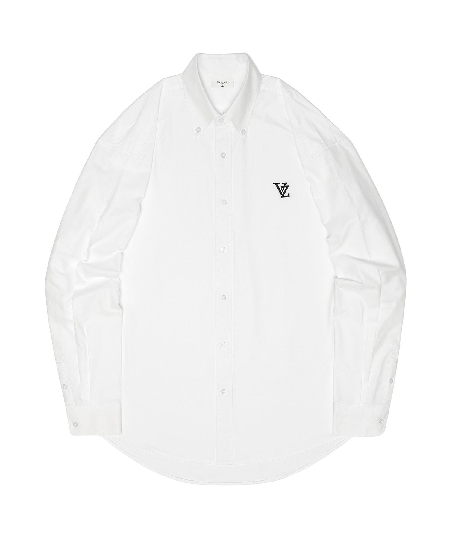 MUSINSA | VARZAR 3D Monogram Overfit Oxford Shirt White
