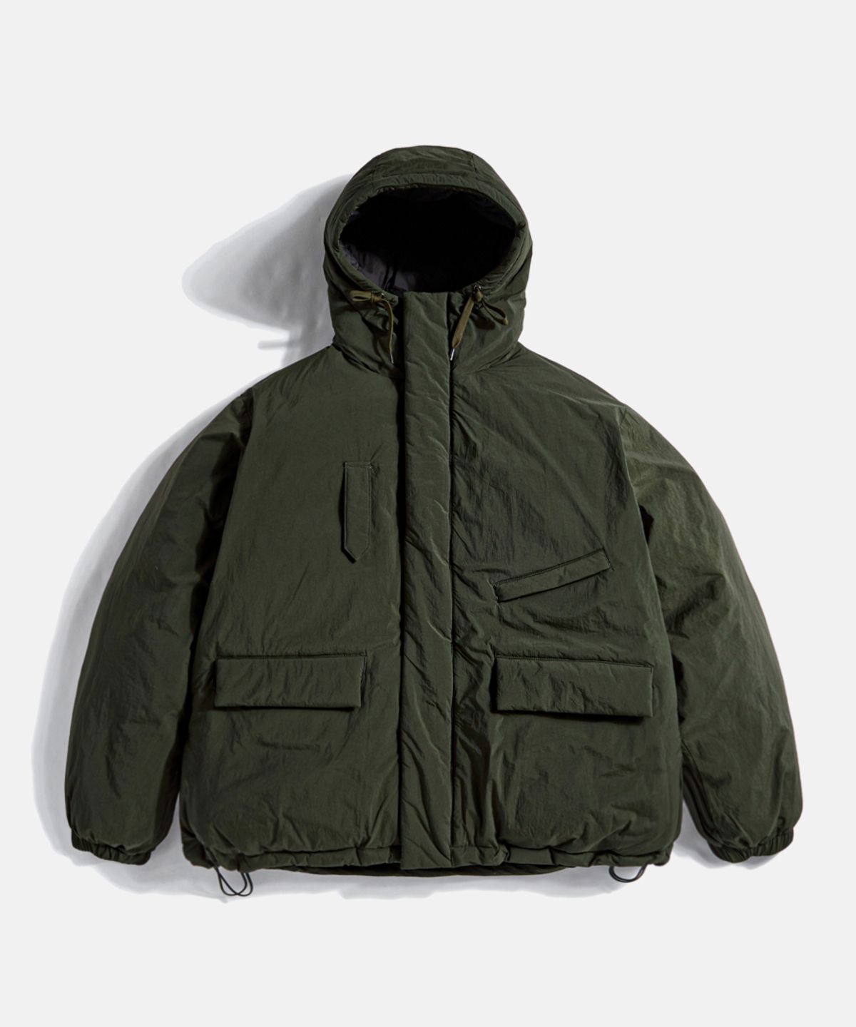 에스피오나지(ESPIONAGE) Dyer Hooded Down Parka Dark Green