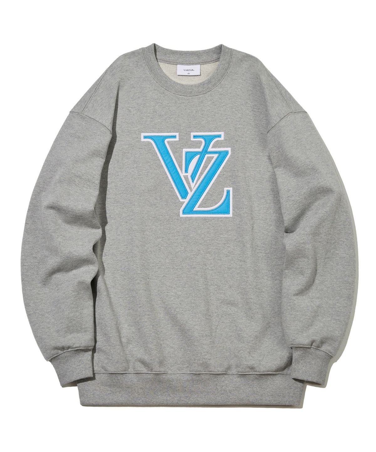 바잘(VARZAR) VZ 아플리케 맨투맨 그레이