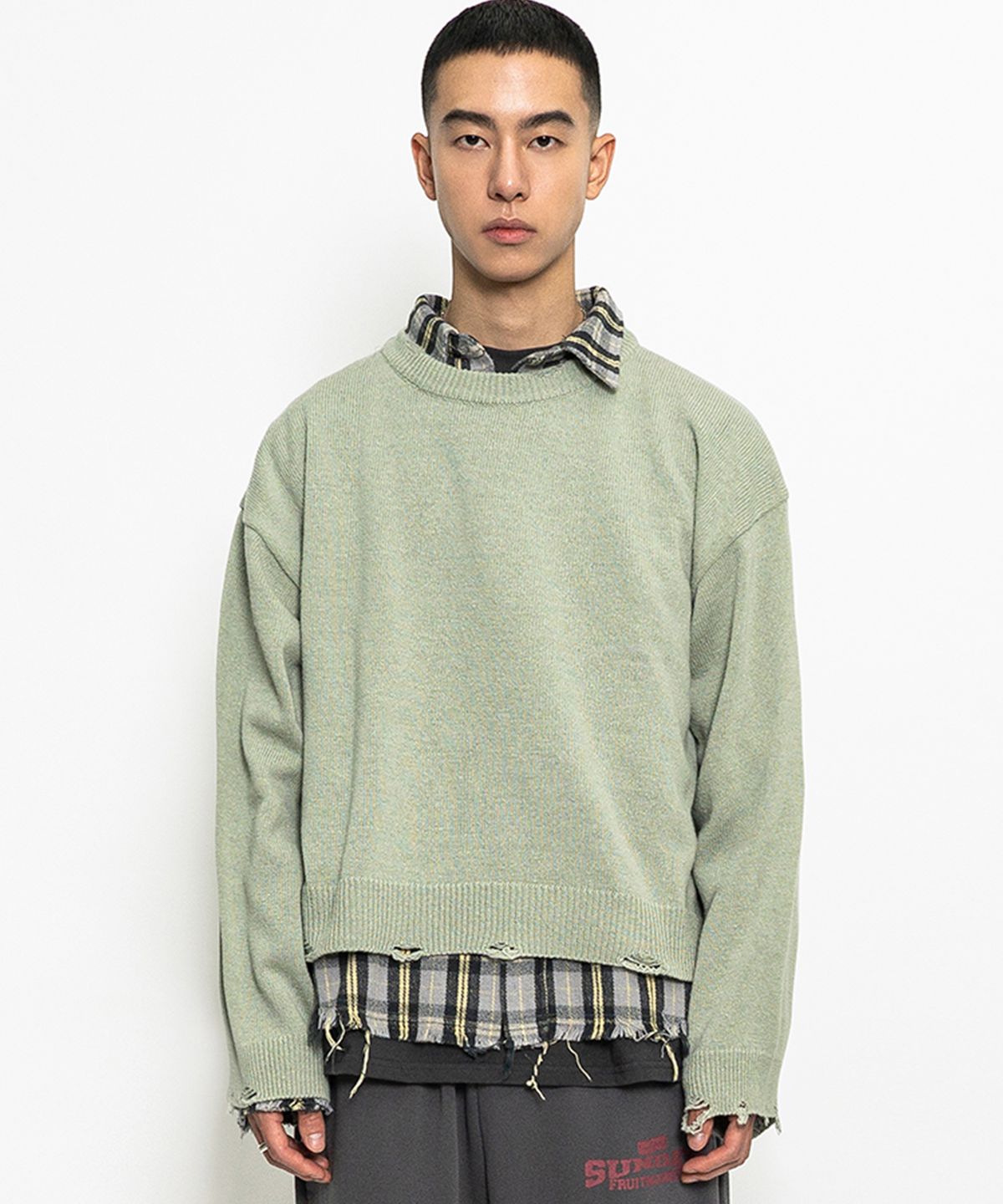 선데이후르츠마켓(SUNDAY FRUIT MARKET) FARM WORKER SWEATER  MINT