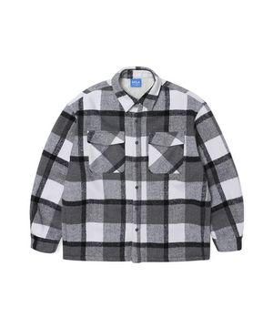보아 안감 와이드 체크 셔츠 [GREY](UYALS30_35)