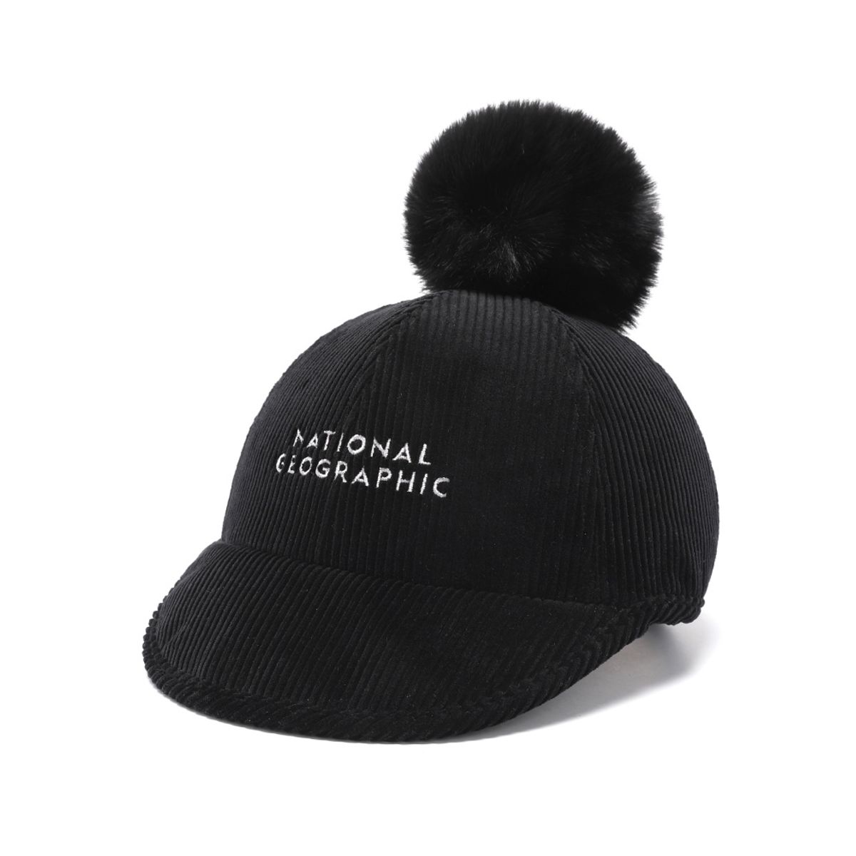 내셔널지오그래픽(NATIONALGEOGRAPHIC) N223AHA680 방울 포인트 코듀로이 캡 BLACK