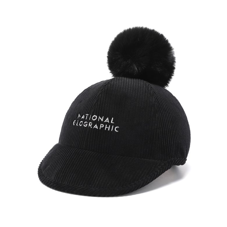 N223AHA680 방울 포인트 코듀로이 캡 BLACK