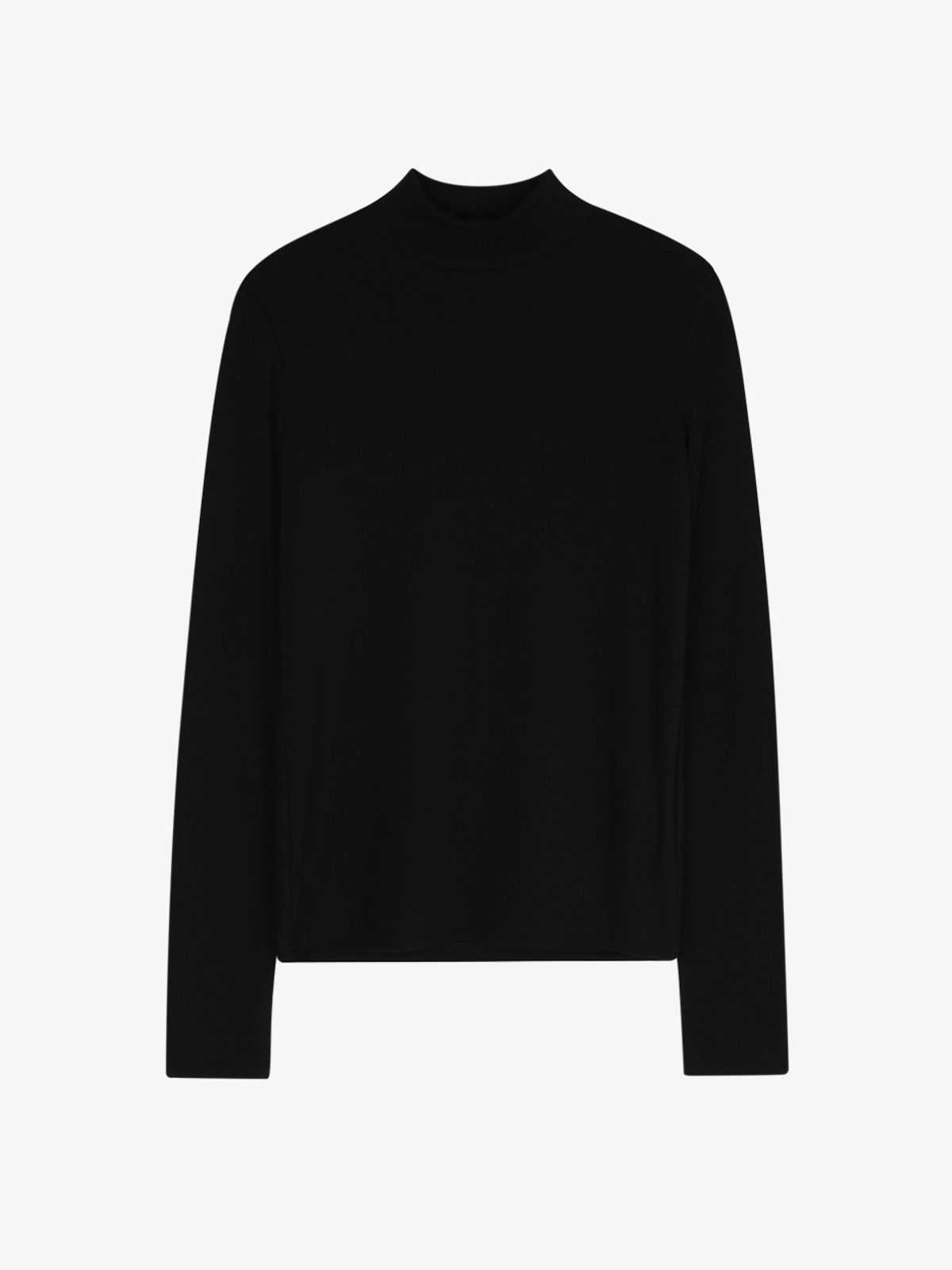 로시로우(LOSSYROW) Lossy Half Neck Pola Knit [Black]