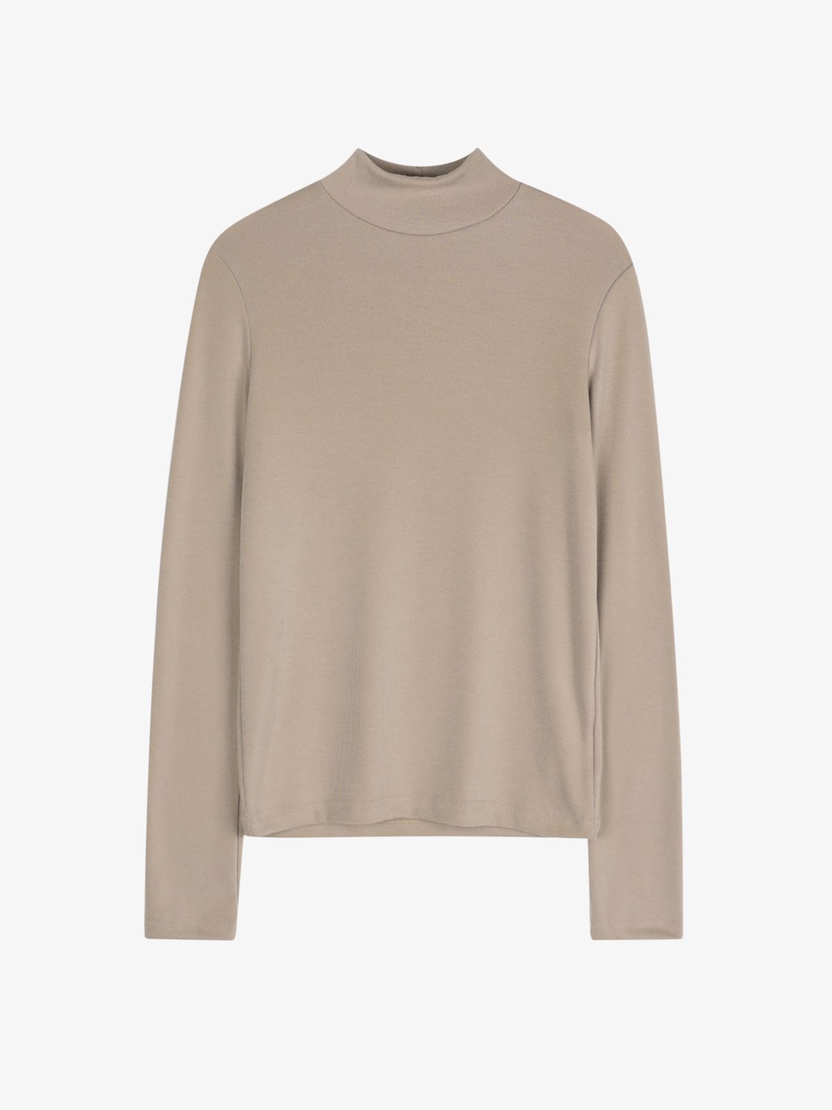 로시로우(LOSSYROW) Lossy Half Neck Pola Knit [Beige]