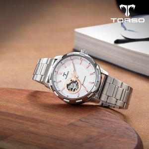 T40M-SSS 써큘러 하트비트 오토매틱 워치 메탈 남자 시계