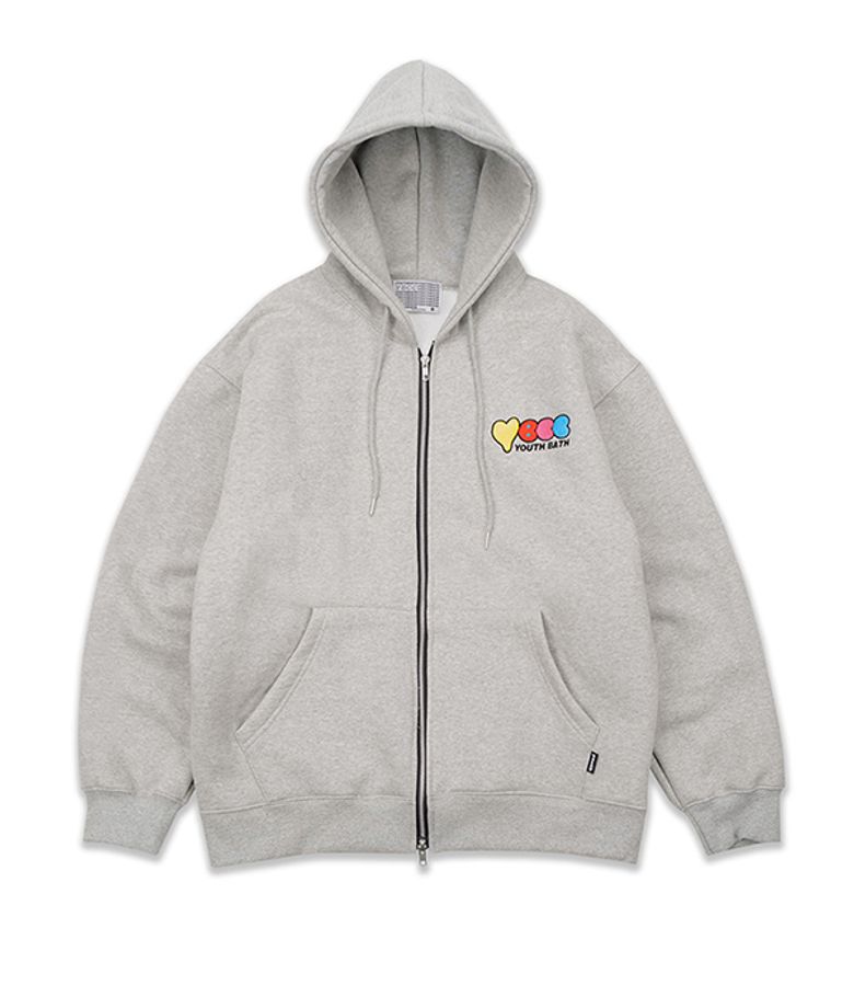 YBCC ZIP-UP HOODIE_GREY