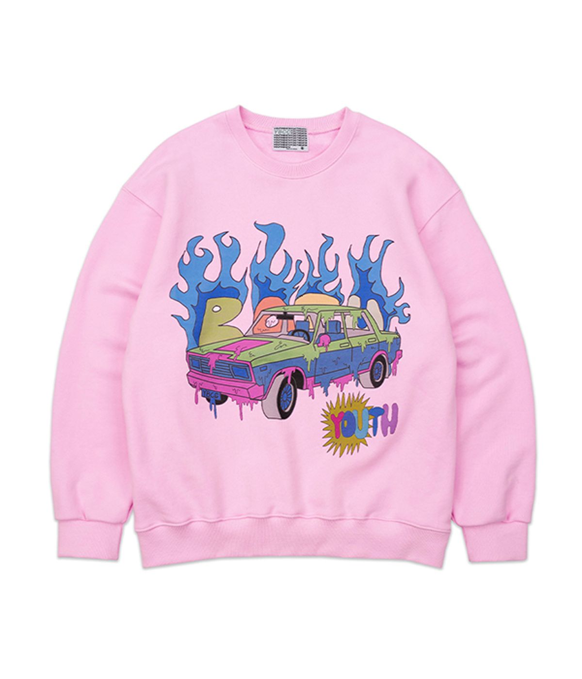 유쓰배쓰(YOUTHBATH) WET CAR SWEAT SHIRT_PINK