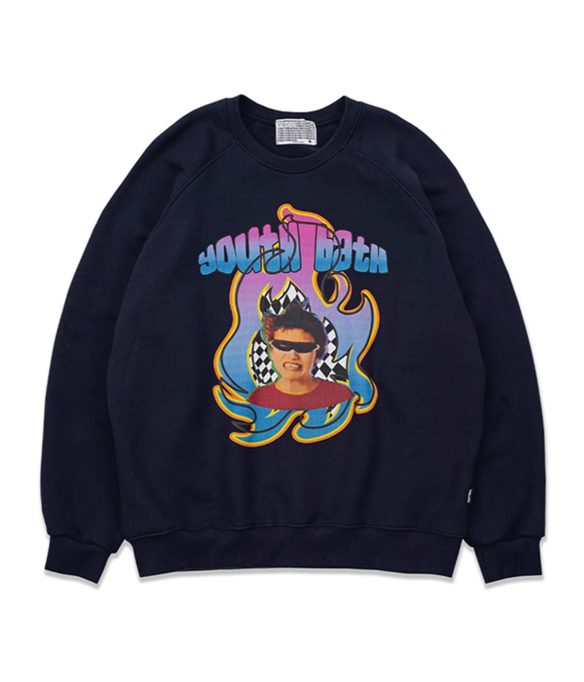 유쓰배쓰(YOUTHBATH) PUNK BOY RAGLAN SWEAT SHIRT_NAVY