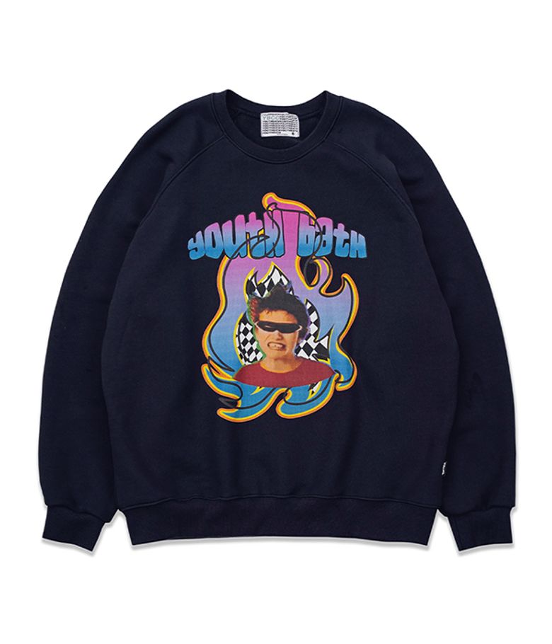PUNK BOY RAGLAN SWEAT SHIRT_NAVY