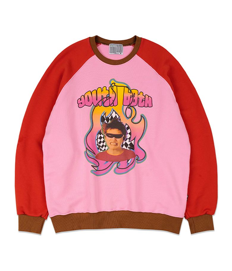 PUNK BOY RAGLAN SWEAT SHIRT_PINK