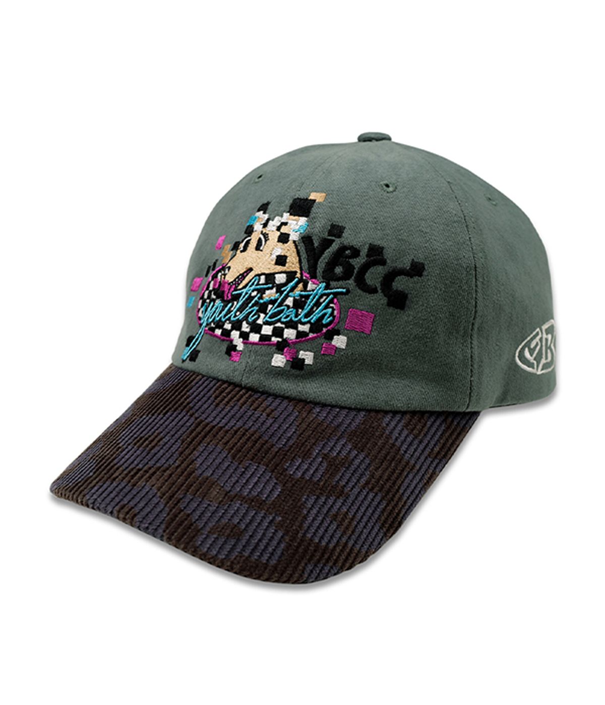유쓰배쓰(YOUTHBATH) PIXEL DOG CORDUROY BALL CAP_KHAKI