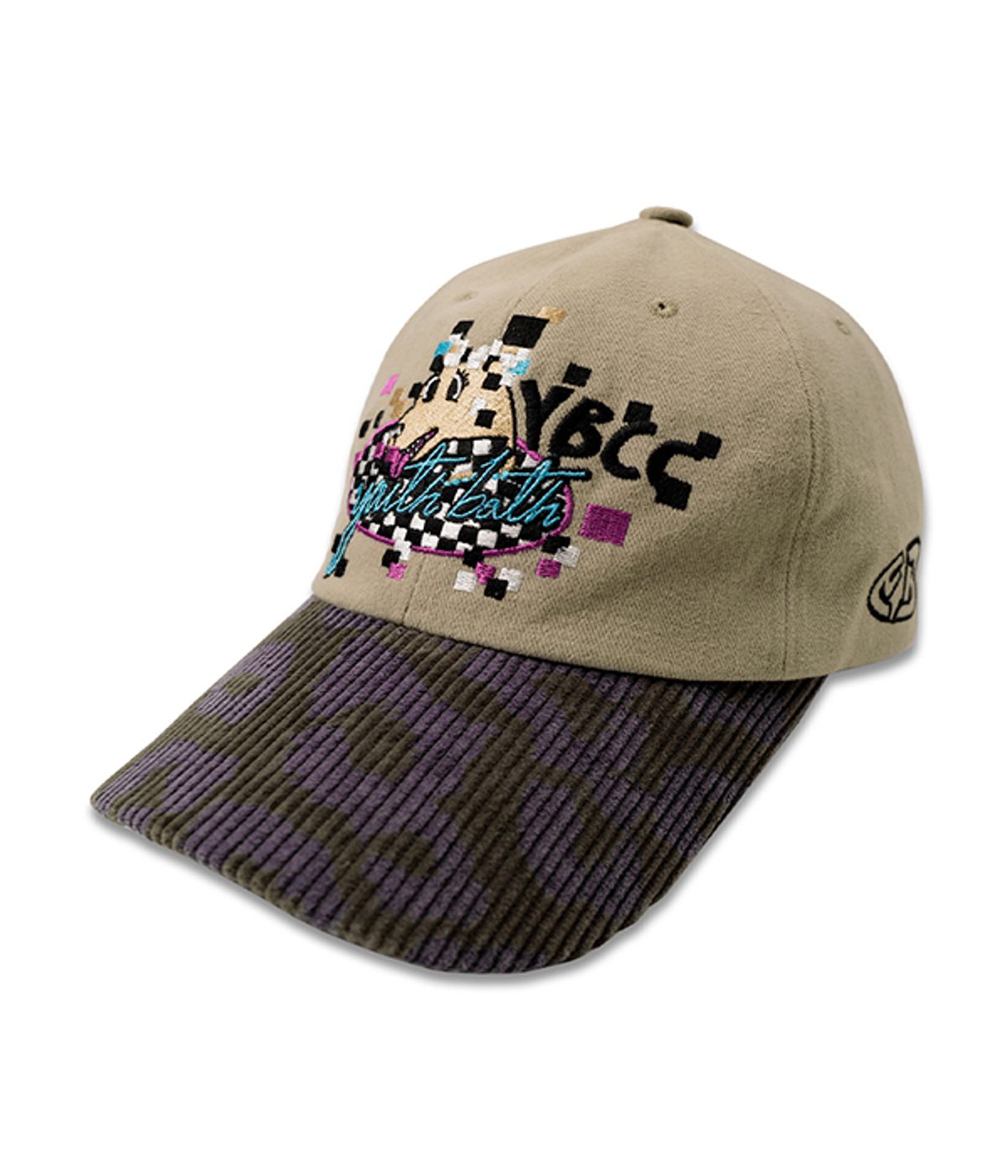 유쓰배쓰(YOUTHBATH) PIXEL DOG CORDUROY BALL CAP_BEIGE