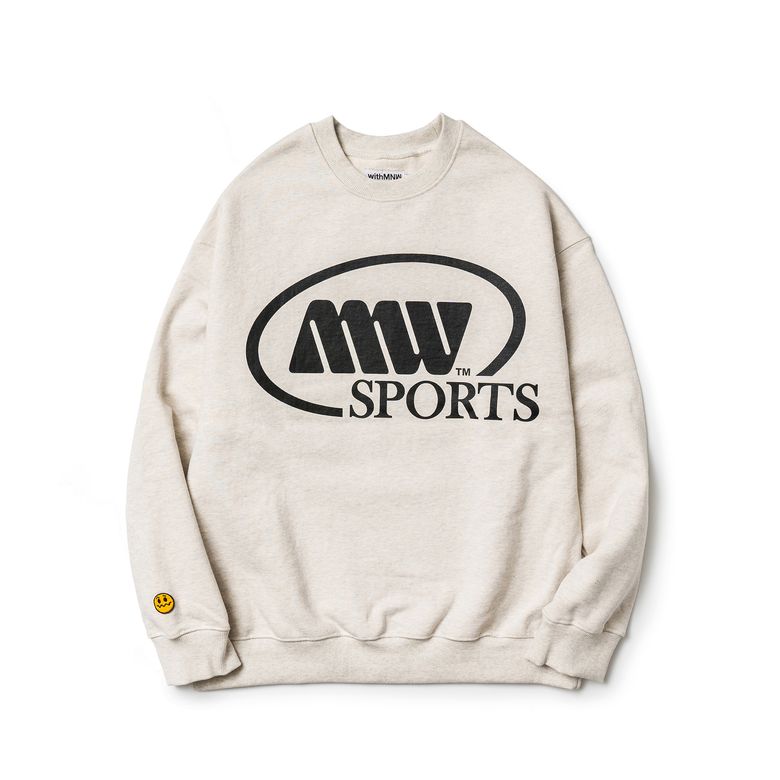 SPORTS LOGO CREWNECK OATMEAL