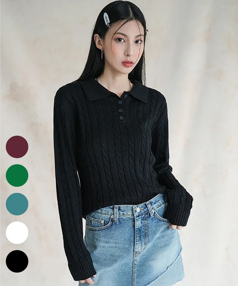 Collar Twist Knitwear - 5COL