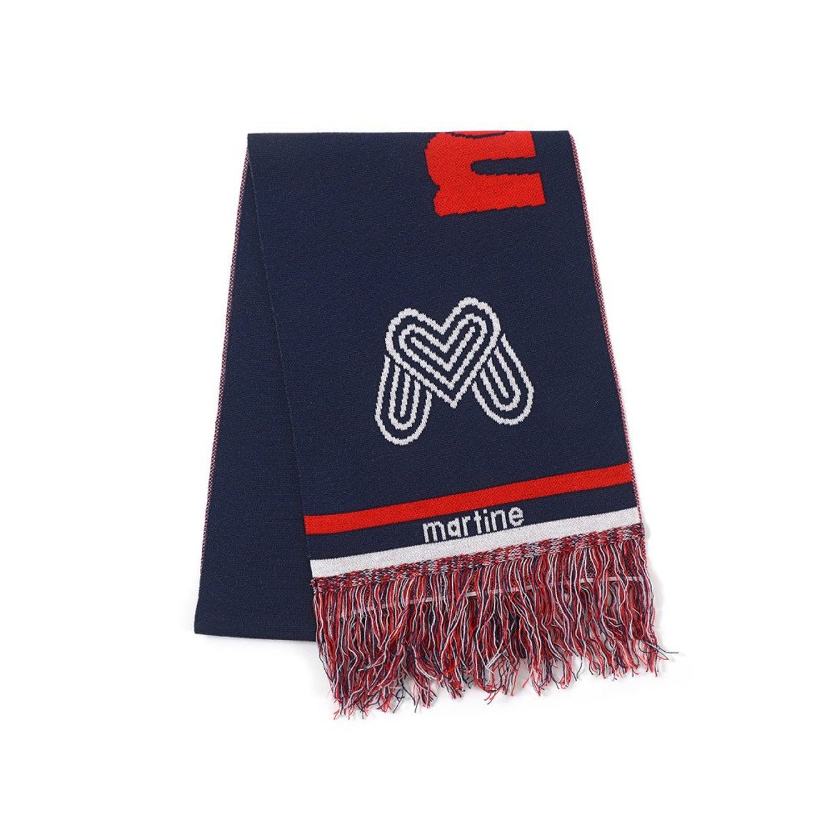 마틴골프(MARTINE GOLF) Jacquard Fringe Muffler_Navy