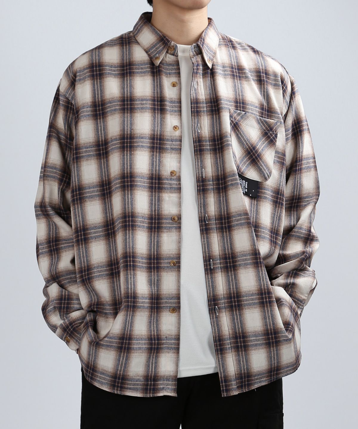 쟈니웨스트(JHONNY WEST) Wooltan Check Shirts (Browny)
