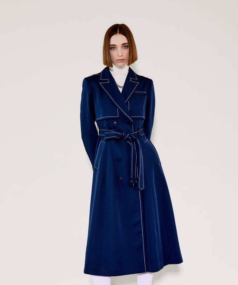 The tailored trench coat [NAVY]