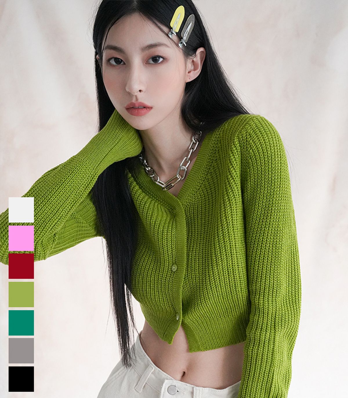 어반드레스(AVANDRESS) V-neck Crop Cardigan - 7 COL