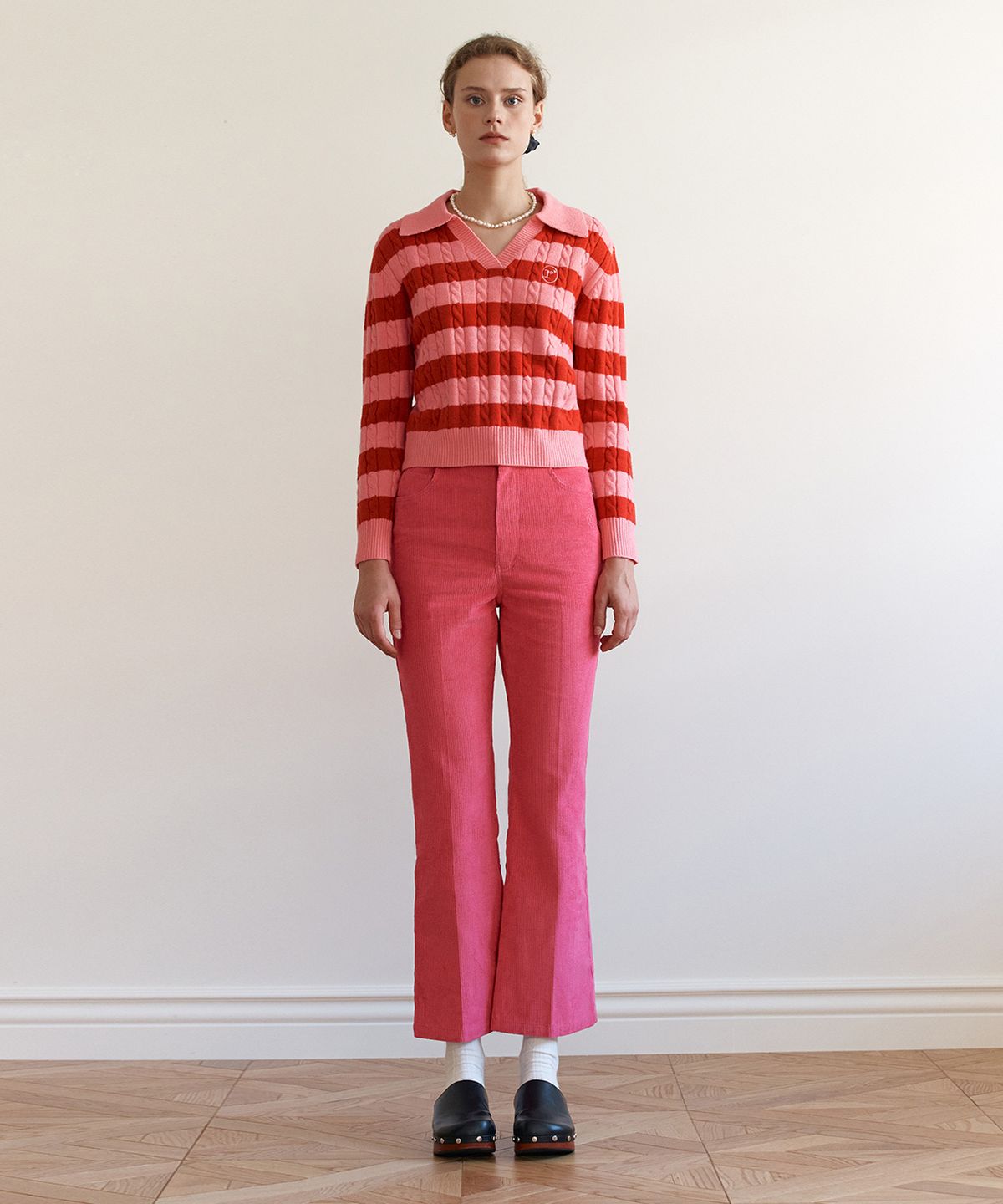 로라로라(ROLAROLA) CORDUROY COLOR PANTS PINK