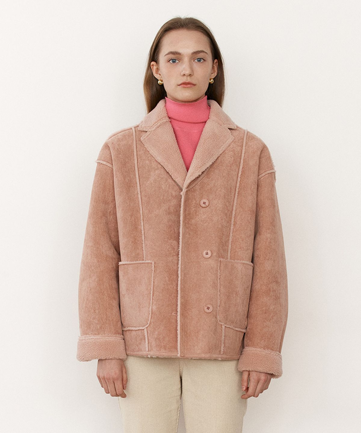 로라로라(ROLAROLA) REVERSIBLE MUSTANG JACKET PINK