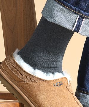 [4팩] 슬림 기모 남자 무지 장목 양말