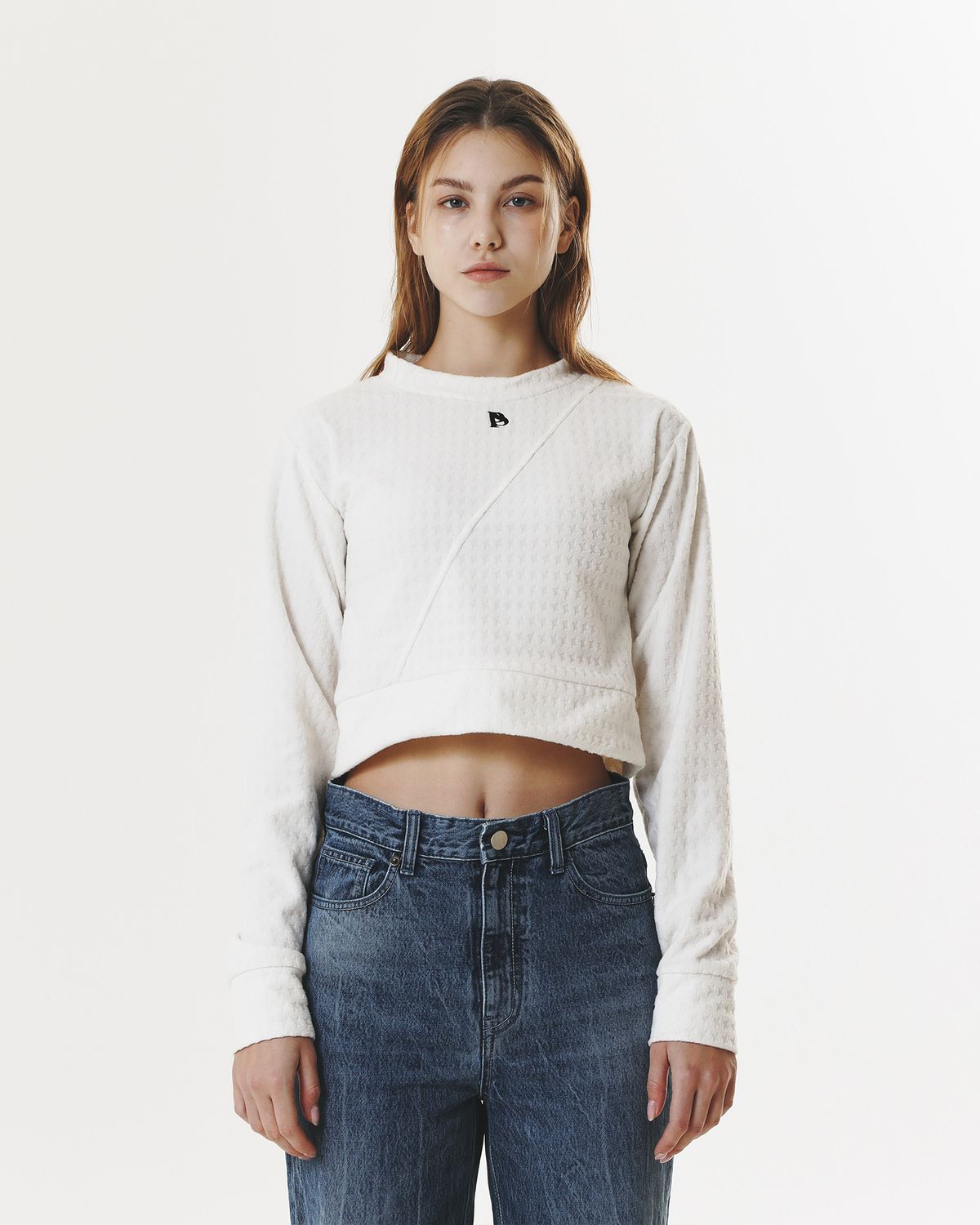페노메논시퍼(PHENOMENON SEEPER) POLAR FLEECE LOGO CROP T-SHIRT