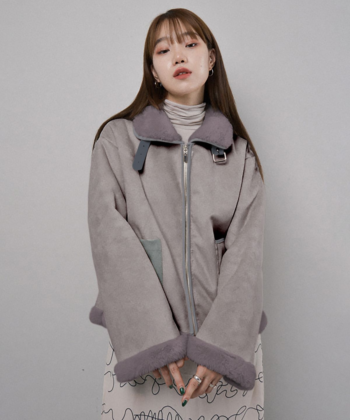 카타르시스(KATHARSIS) 비건 무스탕_GY_FREE