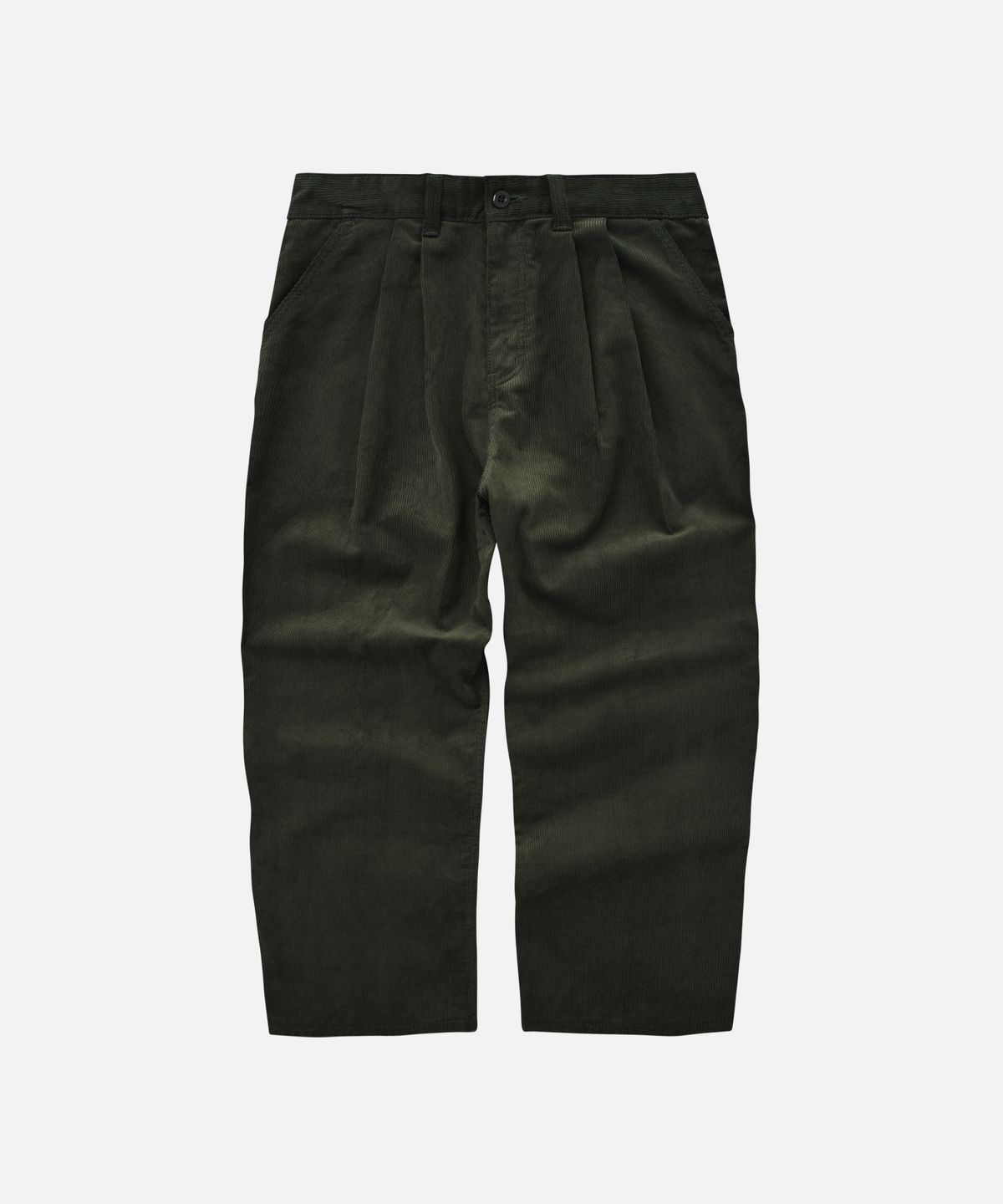 프리즘웍스(FRIZMWORKS) CORDUROY COMFORT TWO TUCK PANTS _ OLIVE